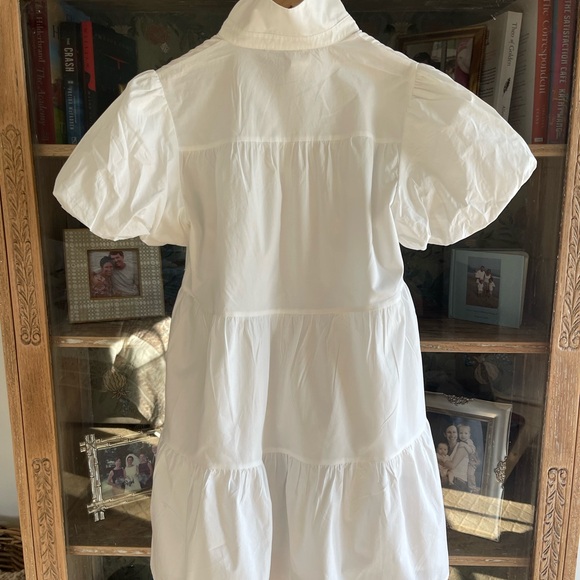 Peach Love California Game Day White Sequin Football tiered mini dress - Picture 3 of 4